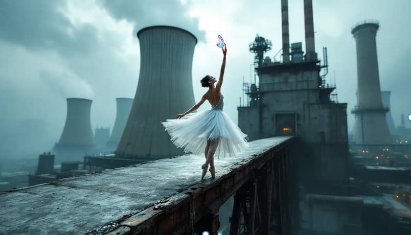 A powerful image illustrating the intersection of power and grace in ballet.